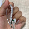 老鳳祥蛇年本命年手鐲女生蛇形足銀鐲子結(jié)婚七夕情人節(jié)禮物送女友老婆 足銀靈蛇手鐲 曬單實拍圖