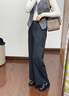 ELAND衣戀【零染】休閑褲女通勤風斜插袋直筒闊腿通勤長褲25秋新 深灰色(17)D/Grey M 165 曬單實拍圖