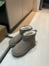 ZHR雪地靴女冬季加絨保暖短靴女高幫圓頭厚底女靴 GZ08H 卡其 37 曬單實(shí)拍圖