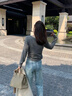 MELROSEMOOD高腰窄版直筒牛仔褲女寬松闊腿褲2025女裝春季新款顯瘦拖地直筒褲 淺藍色不加絨（長褲） M 曬單實拍圖