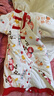 婧麒（JOYNCLEON）嬰兒拜年服新年秋冬保暖女寶寶衣服中式過(guò)年喜慶寶寶連體衣服 事事如意【三層加厚120g棉】 66cm 曬單實(shí)拍圖