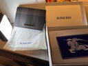 博柏利（BURBERRY）【禮物】男士 格紋拼皮革折疊式卡片夾卡包 曬單實(shí)拍圖