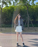 蜜樂奇韓系早秋外套女2025新款春秋薄款設(shè)計感小個子香風(fēng)短款夾克小上衣 白色 M 曬單實拍圖