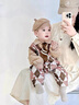G.DUCKKIDS小黃鴨新生嬰兒衣服春秋6-12個(gè)月學(xué)院風(fēng)滿月男寶寶周歲禮服假兩件 卡其色 73cm 73碼3-7月（建議寶寶6-8公 曬單實(shí)拍圖