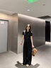 哈吉斯（HAZZYS）女裝 夏季女士【3A抗菌】PHIZ圓領(lǐng)休閑簡約短袖T恤女 黑色BK (160/84A 38) M 曬單實拍圖