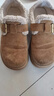 紅蜻蜓厚底勃肯鞋新款復古搭扣羊羔毛女單鞋深口毛毛鞋WTC44660 駝色 39 (245mm) 曬單實(shí)拍圖