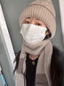 允娜針織帽子冬季保暖護頸媽媽毛線(xiàn)帽護耳包頭保暖帽子圍巾一體帽子女 燕麥色(圍巾一體風(fēng)雪帽) 曬單實(shí)拍圖