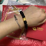 中國(guó)黃金（CHINA GOLD）黃金六字真言轉(zhuǎn)運(yùn)珠足金手鏈女黑瑪瑙七夕情人節(jié)禮物送女朋友老婆 六字真言手鏈 金約1g 曬單實(shí)拍圖