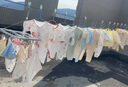 童泰0-3個月寶寶套裝秋冬純棉新生嬰兒和服上衣褲子夾棉居家內(nèi)衣 灰色 59 cm 曬單實拍圖