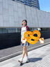 ICH MODE美式運(yùn)動(dòng)插肩袖長袖T恤女秋冬寬松衛(wèi)衣上衣2024新款男 白花灰拼酒紅 L 曬單實(shí)拍圖