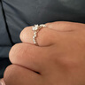 莫桑石鉆戒女純銀儀式用婚戒對(duì)戒結(jié)婚一對(duì)仿真求婚戒指紀(jì)念日禮物 女戒50分＋男戒30分 默認(rèn)活口可調(diào)節(jié)大小 曬單實(shí)拍圖