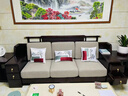 【工廠直售】新中式烏金木沙發(fā)輕奢高檔實(shí)木布藝家具客廳家居新款 【旭日】圖1整套可私信客服定制 私信客服定制款式顏色搭配散件 曬單實(shí)拍圖