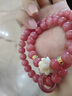 蔓笙白玉菩提根手持手串女生真品雙圈文玩菩提子佛珠盤(pán)玩粉色手鏈把件 10*9mm 曬單實(shí)拍圖