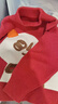 M.Latin/馬拉丁童裝毛衣24冬新款男小童半高領(lǐng)毛衣 大紅 90cm 曬單實(shí)拍圖