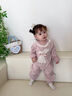 班喜迪嬰兒衣服春裝嬰幼兒連體衣洋氣公主長袖女寶寶外出服春秋哈衣爬服 粉色 80cm 曬單實拍圖