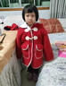 艾諾輪女童外套秋冬裝款兒童小女孩紅色加厚毛毛衣中國(guó)風(fēng)拜年服呢子大衣 紅色 130 建議身高115-125cm 曬單實(shí)拍圖