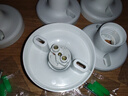 FSL佛山照明燈座LED球泡樓道E27螺口通用燈頭86型明裝方型圓形燈座 【5個裝】小圓形螺口燈座 曬單實拍圖