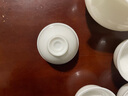 兮元記羊脂玉瓷小茶杯德化白瓷品茗杯茶盞主人杯單杯家用功夫茶具 撇口杯（6個(gè)裝）30ml 曬單實(shí)拍圖