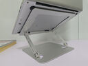 木丁丁鋁合金筆記本電腦支架平板支架超大散熱孔便攜折疊升降辦公桌面懸空增高散熱支架檔位調節 鋁合金升降筆記本支架【 銀色】 曬單實(shí)拍圖