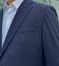 BOSS【機能通勤系列】男士25年春款可水洗修身西裝 404-深藍色 M (48A) 曬單實拍圖