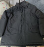 君羽戶外羽絨服男中長款24新品800蓬白鵝絨加厚保暖連帽工裝鵝絨服 曜石灰 XL 推薦156-170斤 曬單實拍圖