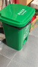 啟德 腳踏式分類垃圾桶帶蓋加厚戶外商用物業(yè)室外環(huán)衛(wèi)垃圾桶腳踩廚房酒店專用塑料桶 腳踏款綠色【廚余垃圾】 50升【長42*寬40*高59cm】 曬單實拍圖
