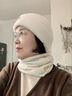 玖慕（JIUMU）純羊絨帽子女秋冬季保暖毛線帽月子帽女士針織帽冬天防寒帽冬帽 曬單實(shí)拍圖
