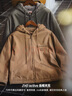 馬登工裝 J141仿羊羔絨連帽夾克男冬季加絨保暖棉衣重磅帆布棉服外套 深綠色 （寬松偏大） XL 曬單實拍圖