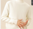 名創(chuàng)優(yōu)品（MINISO）加絨毛衣男秋冬季保暖高領(lǐng)針織衫男士加厚套頭打底衫 白 2XL  曬單實(shí)拍圖