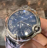 【二手99新】全套卡地亞男表 藍氣球系列精鋼男士自動(dòng)機械時(shí)尚休閑二手奢侈品腕表名表 42MM表徑藍盤(pán)單表WSBB0027 假一賠三 曬單實(shí)拍圖