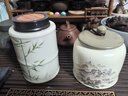 爾山集 中式國風(fēng)茶葉罐陶瓷家用防潮茶罐密封罐存茶罐高檔綠茶儲存罐 手繪青瓷綠竹茶葉罐 曬單實(shí)拍圖