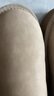 紅蜻蜓雪地靴女冬季加絨厚底保暖棉靴短筒面包靴WTC44596 米色 37 曬單實(shí)拍圖