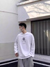 肯奈迪港風(fēng)長(zhǎng)袖t恤男裝春秋季打底衫薄款體恤寬松大碼男士春秋夏上衣 白色-長(zhǎng)袖T恤-燒腦小人款 4XL 【170-180cm】 曬單實(shí)拍圖