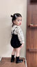班喜迪嬰兒衣服秋裝嬰幼兒連體衣寶寶碎花包屁衣背帶褲套裝小月齡外出服 米色 90cm 曬單實(shí)拍圖
