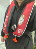 Eyson 永晟專(zhuān)業(yè)自動(dòng)充氣救生衣雙氣囊成人大浮力膨脹航海救援船用275N 紅色【專(zhuān)業(yè)級雙氣囊275N】 曬單實(shí)拍圖