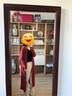 哥弟真的好（GIRDEAR）女裝V領(lǐng)單排扣純羊毛衫針織開衫女A400291 紅 S (2碼) 曬單實拍圖