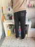 高個(gè)子加長(zhǎng)版秋冬衛(wèi)褲直筒休閑褲春秋闊腿褲男褲子寬松長(zhǎng)褲運(yùn)動(dòng)褲 【加絨】黑色褲長(zhǎng)110CM 3XL 曬單實(shí)拍圖