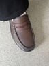 康奈男鞋套腳休閑樂(lè )福鞋軟底舒適春季新款豆豆鞋深口單鞋 棕色40 曬單實(shí)拍圖