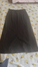 尚都比拉春夏款羊毛混紡半身裙女松緊腰修身垂感小波浪裙擺a字裙 黑色 XL 曬單實(shí)拍圖