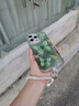 木允瑤【趙露思同款】適用蘋(píng)果16promax手機殼羽紗iphone16pro感15pro墨竹蝴蝶14手鏈新款女硅膠全包 羽紗鏡頭膜-銀色-綠墨竹蝴蝶+手鏈 iPhone 13 Pro Max 曬單實(shí)拍圖