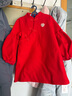 Classic Teddy精典泰迪童裝女童連衣裙兒童國(guó)風(fēng)拜年服中小童毛呢長(zhǎng)裙 大紅 110  曬單實(shí)拍圖