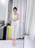 夫路尼優(yōu)瑜伽褲女高腰提臀收腹無(wú)尷尬線(xiàn)健身褲顯瘦彈力緊身褲 象牙白 XL 【建議125-135斤】 曬單實(shí)拍圖