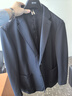 哈吉斯（HAZZYS）男裝 春秋款通勤職場(chǎng)氣質(zhì)單西外套簡(jiǎn)約西服ASUZJ03AJ01 藏青色NV 2XL (185/104A 52) 曬單實(shí)拍圖