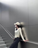 慵懶風(fēng)顯瘦假兩件撞色設計感針織衫女秋季2025新款寬松百搭毛衣 白色 均碼 （建議80-130斤） 曬單實(shí)拍圖