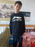 LI-NING KIDS李寧兒童運(yùn)動(dòng)套裝男童大童25春秋新款青少年寬松衛(wèi)衣衛(wèi)褲兩件套 套裝一 （春秋款) 160 曬單實(shí)拍圖
