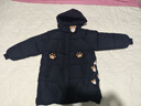 G.DUCKKIDS女童羽絨棉服冬款2025新款女寶寶加厚洋氣中長(zhǎng)款冬裝外套 黑色 150 曬單實(shí)拍圖