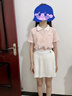 愛(ài)邁尼 AMENCL女童半身裙運(yùn)動(dòng)速干裙子夏季防走光網(wǎng)球裙兒童百褶裙夏裝冰絲短裙 4452白色 150 cm 曬單實(shí)拍圖