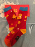 JIOESC2025本命年蛇年襪子女中國風(fēng)紅色新疆棉中筒襪女街頭情侶新年禮物 蛇來(lái)運轉 1雙 均碼 曬單實(shí)拍圖