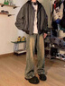 衣然呈品夾克男春秋季高街潮流痞帥獵裝假兩件設(shè)計棒球服上服連帽外套男裝 黑色 XL 【建議120-140斤】 曬單實(shí)拍圖
