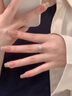 DRAGBOLL鉆石鉆戒女純銀一克拉鉑金情侶訂婚求結(jié)婚鉆石戒送老婆生日禮物 經(jīng)典款 曬單實拍圖